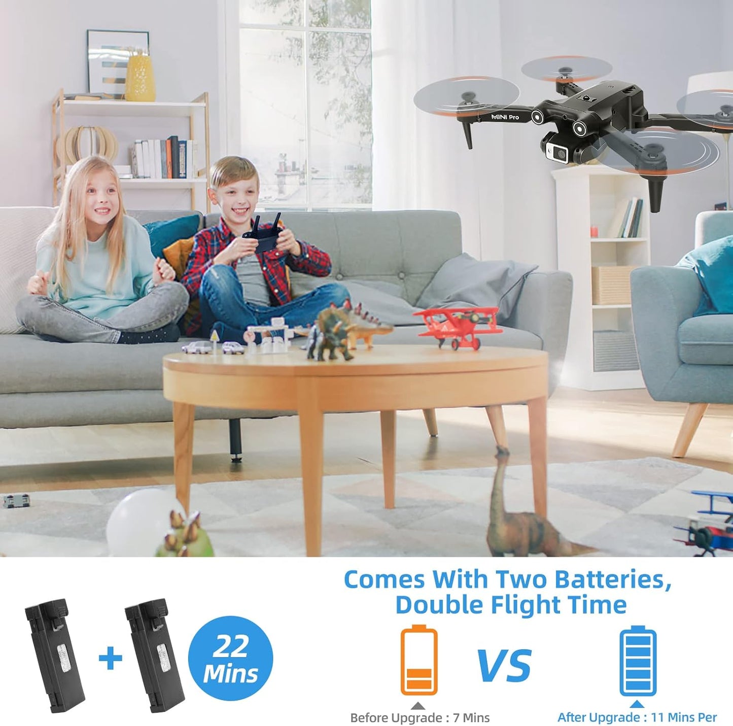 Mini Drone with Camera for Adults Kids, 1080P HD FPV Foldable RC Quadcopter with Carrying Case F398095