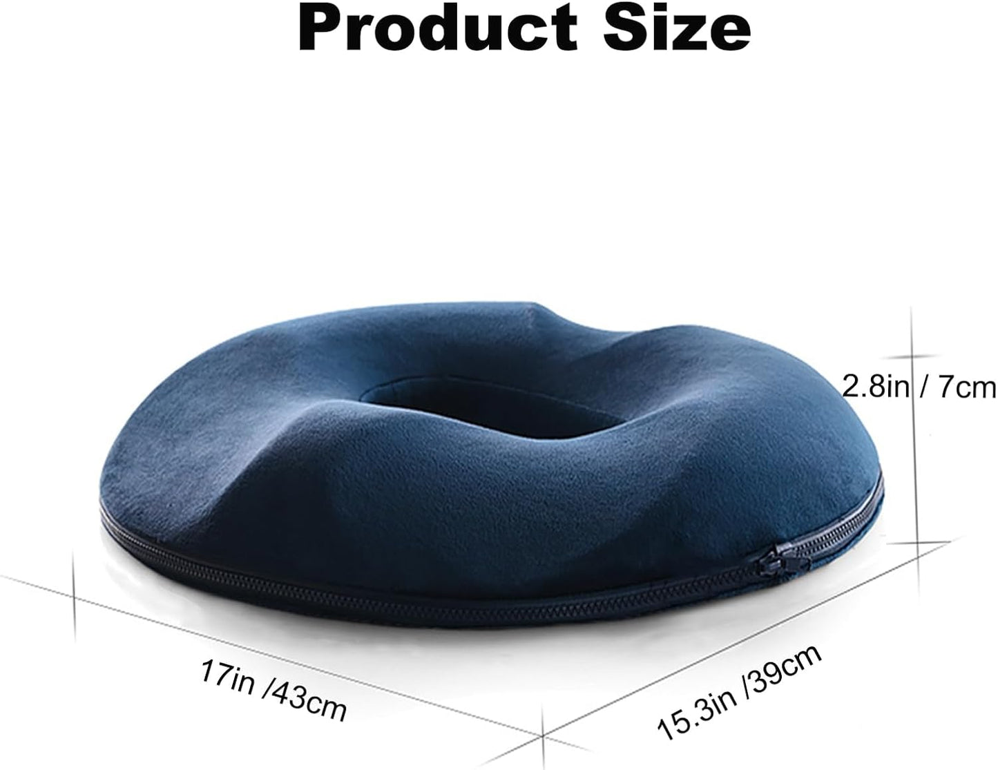 Donut Pillow Hemorrhoid Seat Cushion Memory Foam for Office Chair R38868