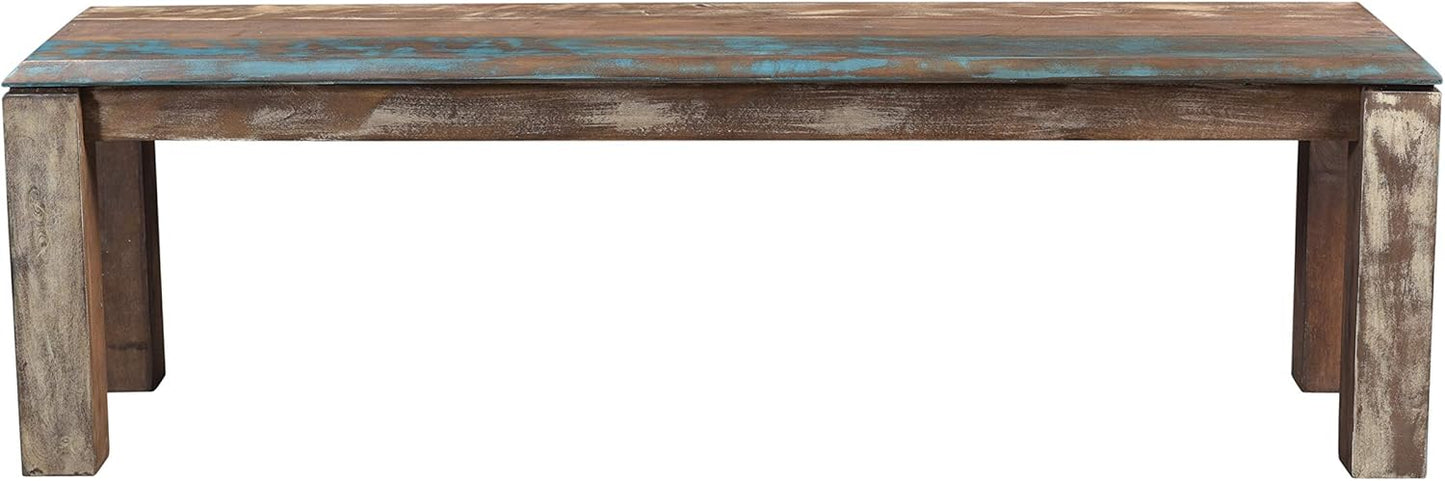 Timbergirl Sheesham Wood Live Edge 50" Bench, Brown X1005