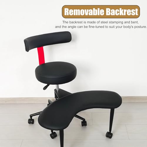 ADHD Office Chair Cross Legged with Foot Rest, Adjustable Ergonomic Stool for Short People (Blue) Z386407