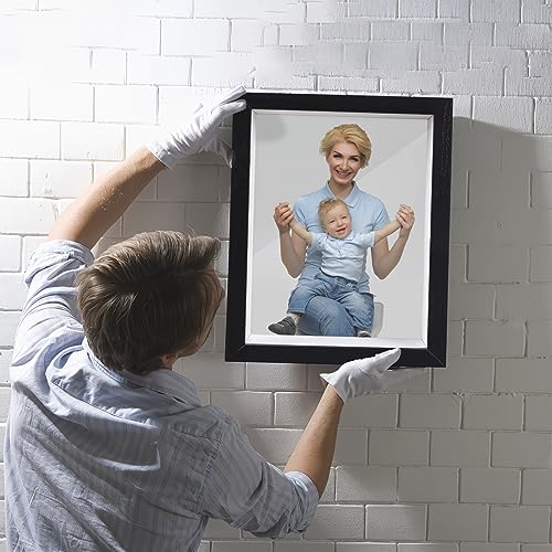 Shadow Box Frame 8x10 - 3 Pack Wood Deep Shadowbox with Glass Display Case (White) D1615