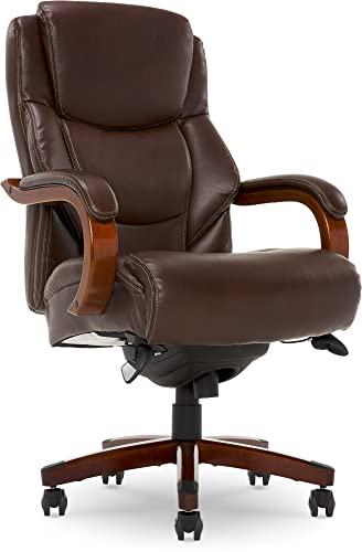 La-Z-Boy Delano Big & Tall Executive Office Chair, Bonded Leather, Black X71543