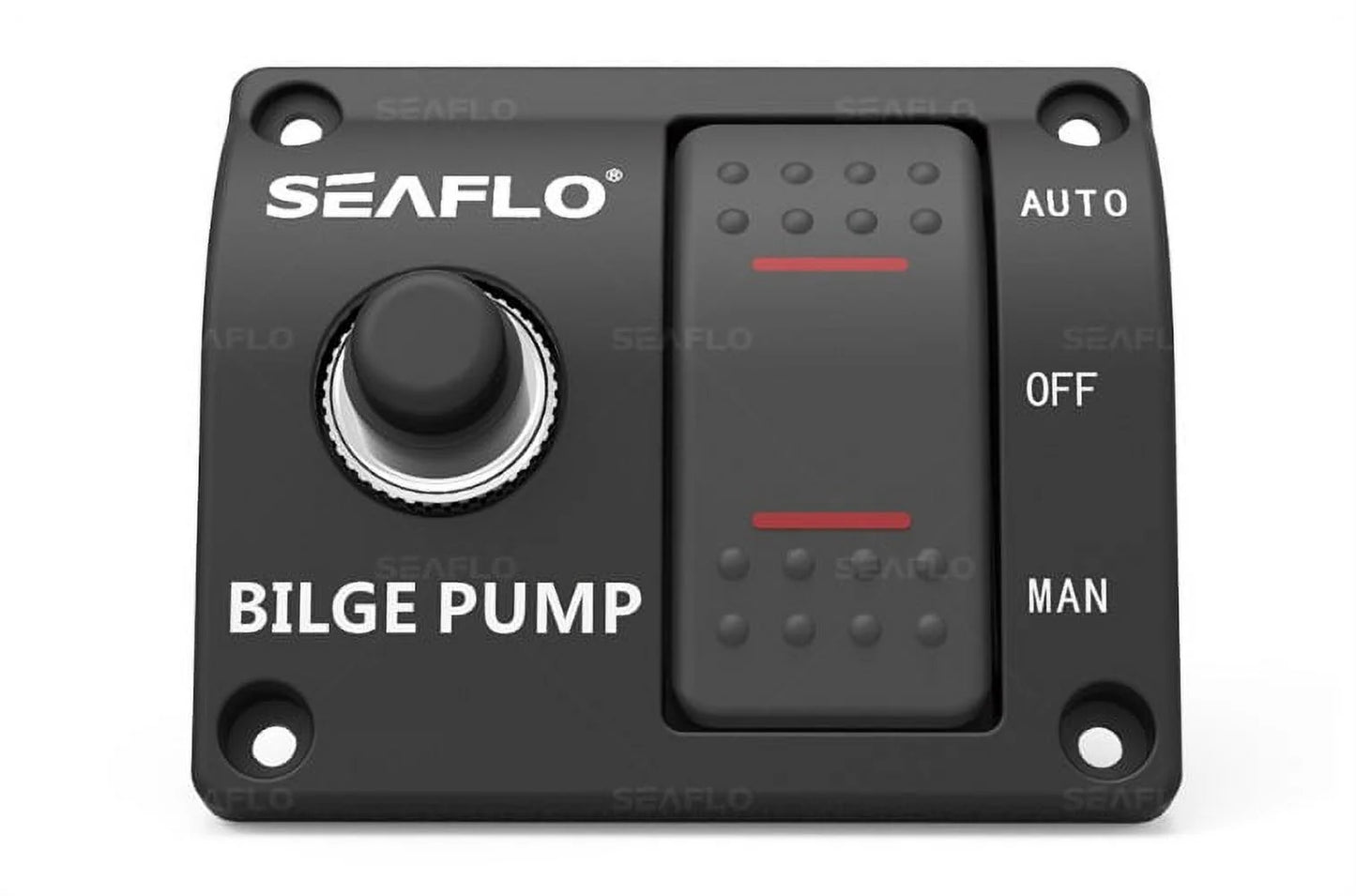 SEAFLO 3-Way Bilge Pump Switch Panel 12v 24v with Fuse Holder P930