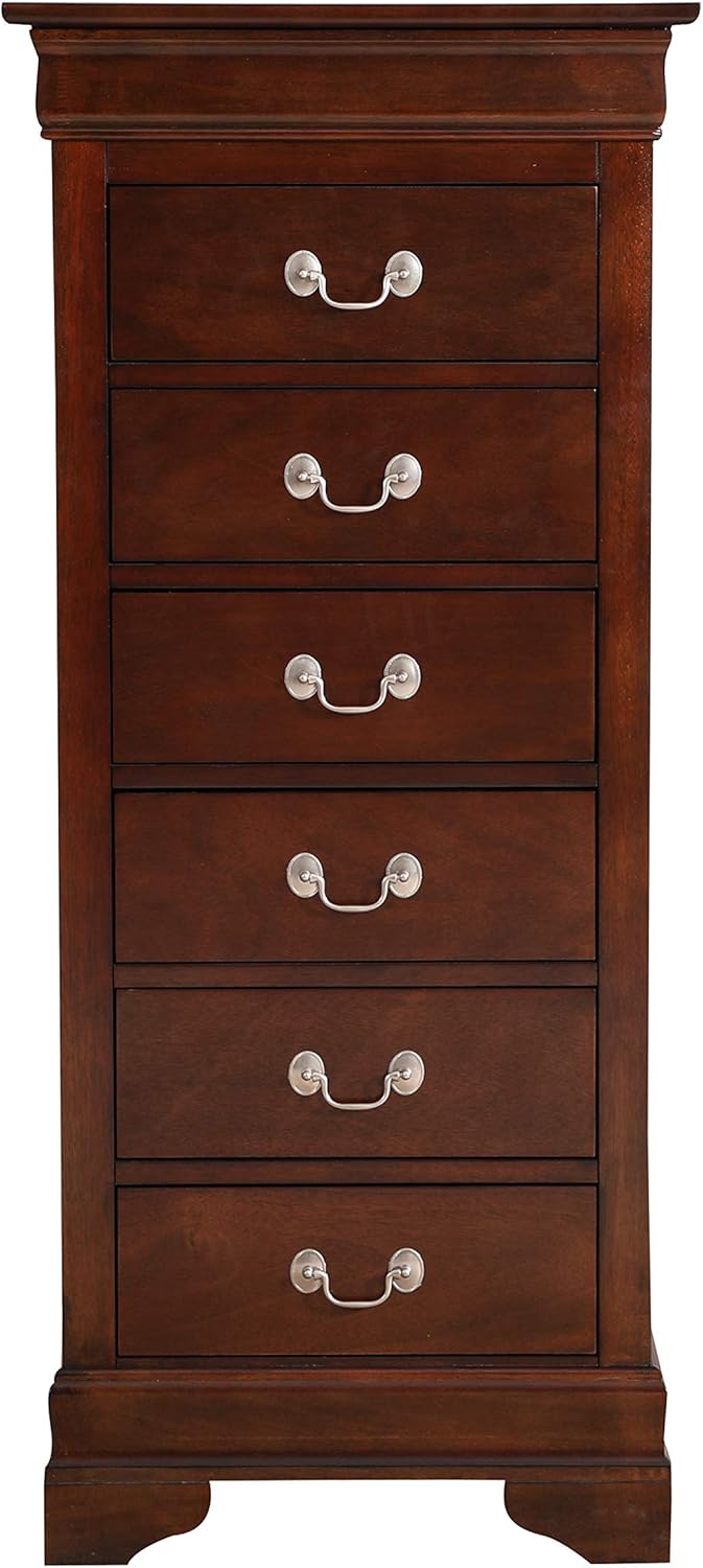 Glory Furniture Louis Phillipe 7 Drawer Lingerie Chest Cappuccino V49787