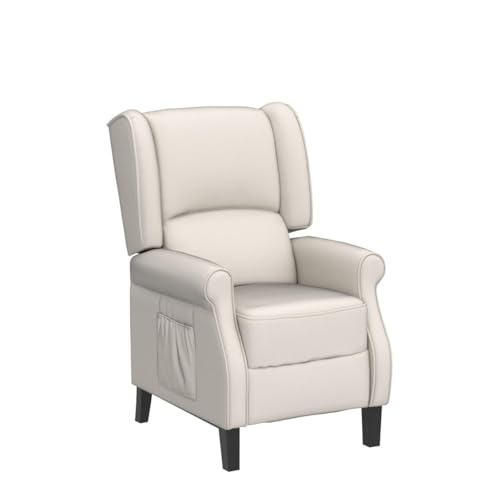 LEISLAND Wingback Recliner Chair with Heat and Massage, Beige D210229