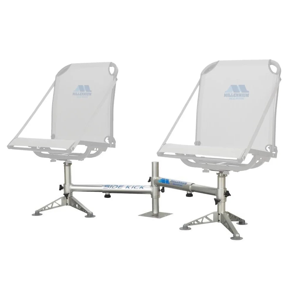 Millennium Marine B100 Green ComfortMAX Boat Seat with D200 SideKick Double Seat Pedestal O4814