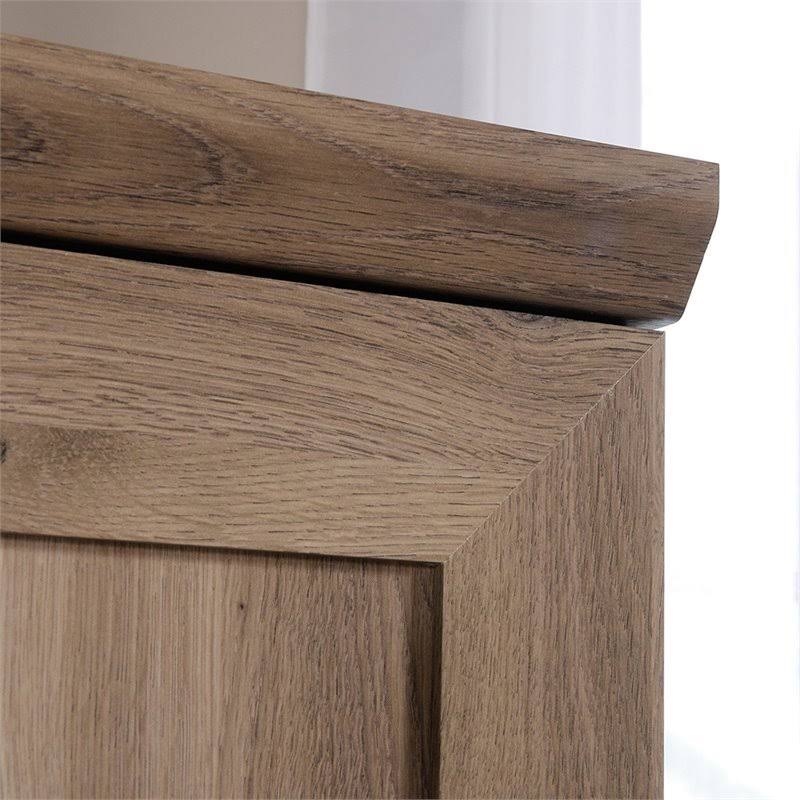 Pemberly Row Wardrobe Armoire with Drawer in Salt Oak P190188