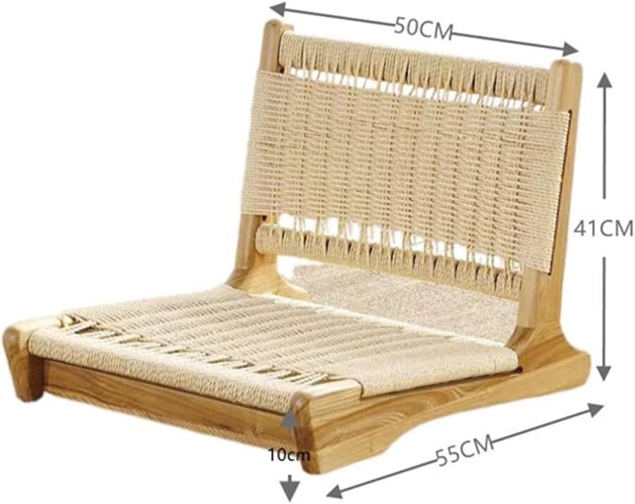 Straw Rattan Tatami Legless Chair Backrest K610415