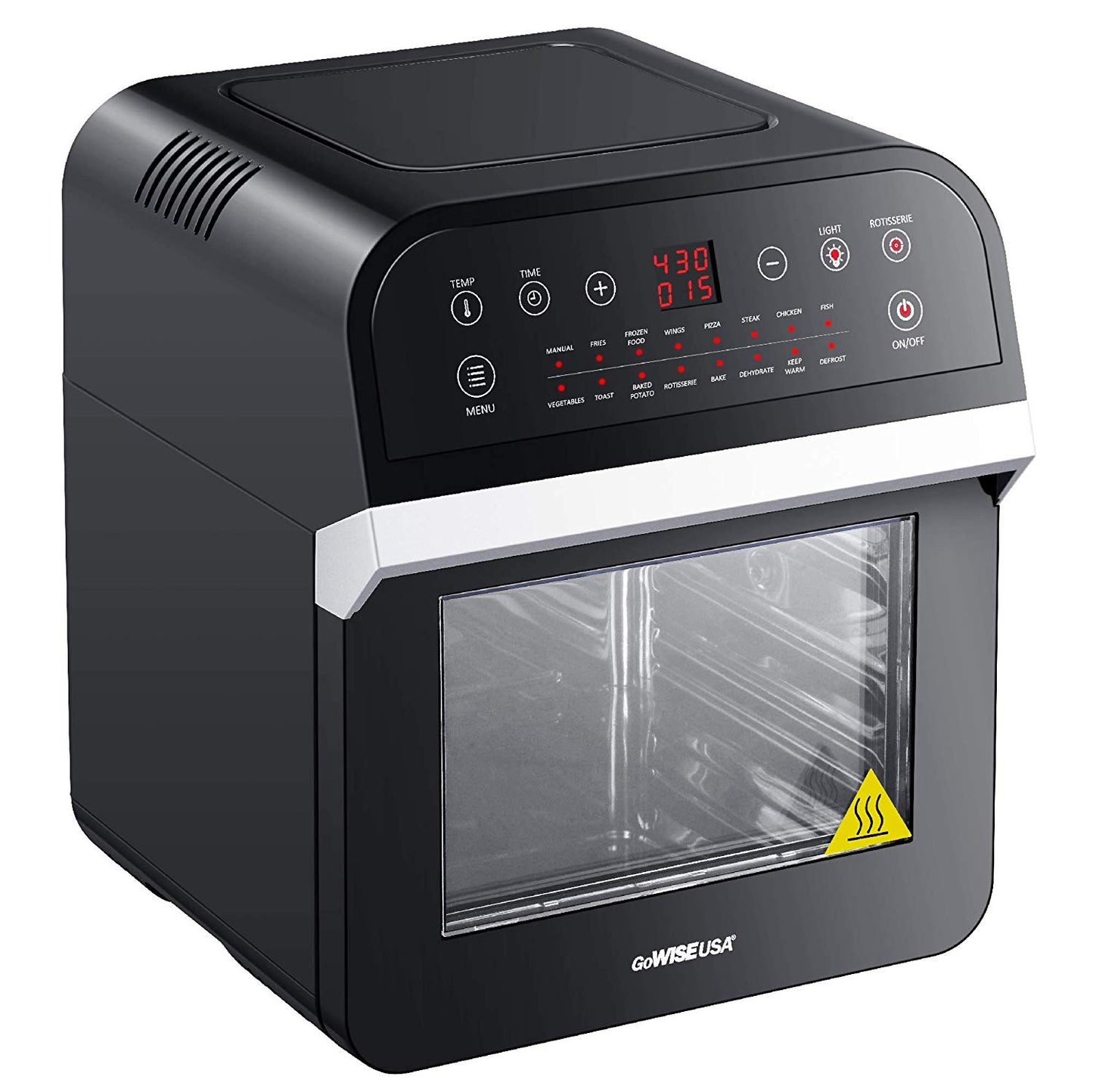 GoWISE USA 12.7-Quarts 15-in-1 Electric Air Fryer Oven Black W794