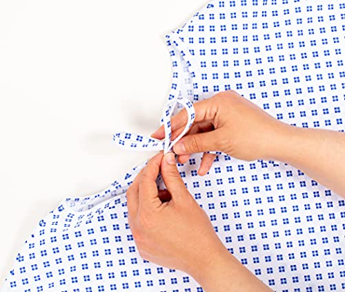 Hospital Gown 6 Pack for Women and Men, Cotton Blend, White, Fits Up to 2XL F75742