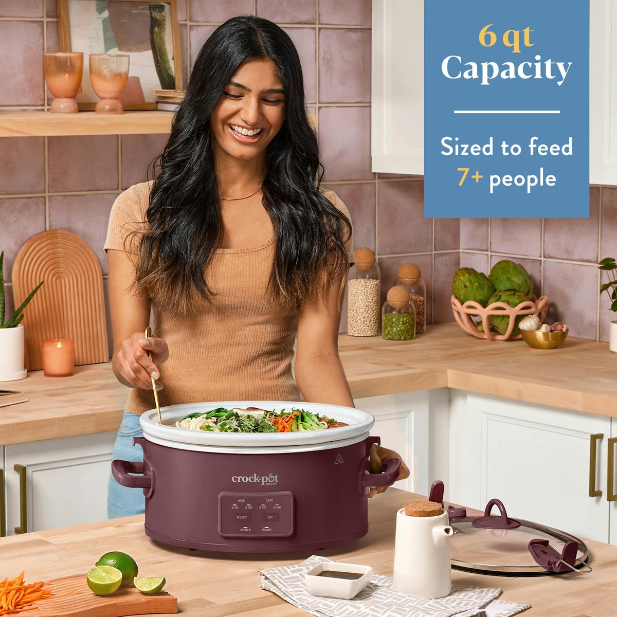 Crock-Pot 6 Qt. Cook & Carry Programmable Slow Cooker, Lambrusco — Product Information | Item Overview RB