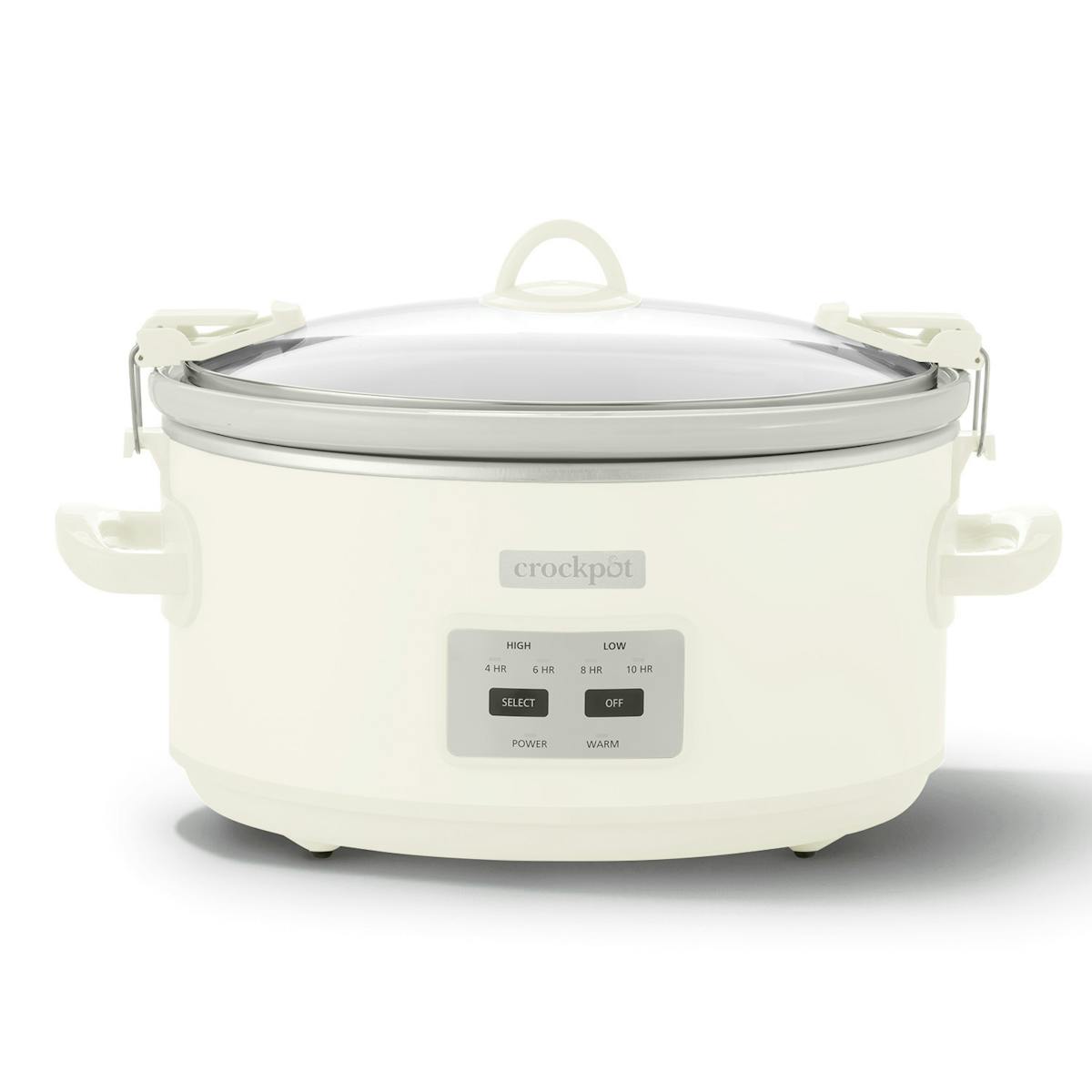 Crock-Pot 7 Qt. Cook & Carry Programmable Slow Cooker with Carry Bag, Oat Milk Cream — Product Information | Item Overview Lz