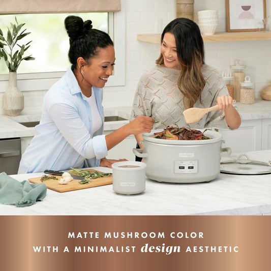 Crock-Pot 7-Quart Cook & Carry Slow Cooker, Mushroom | Item Details | Product Features xo