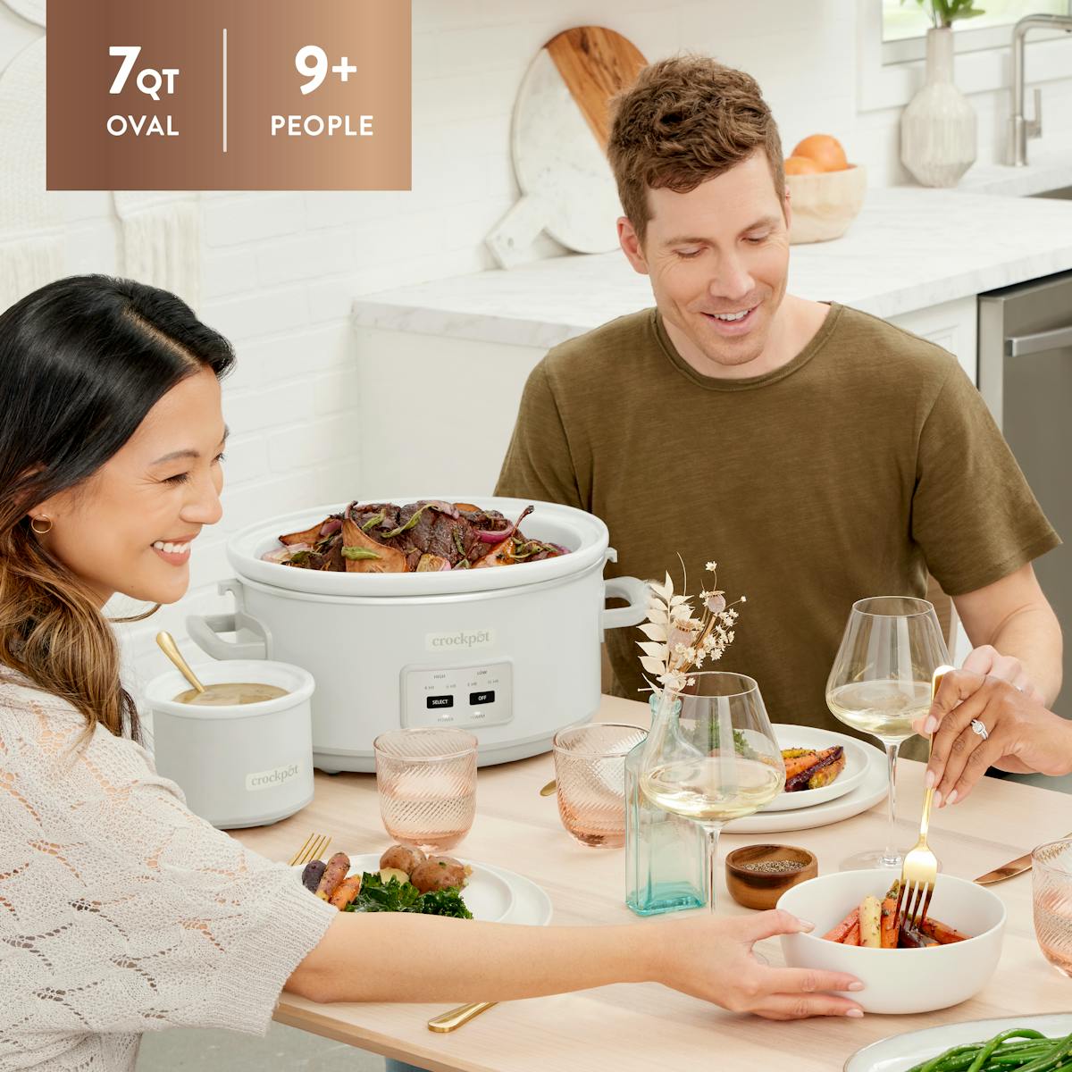 Crock-Pot 7-Quart Cook & Carry Slow Cooker, Mushroom | Item Details | Product Features xo