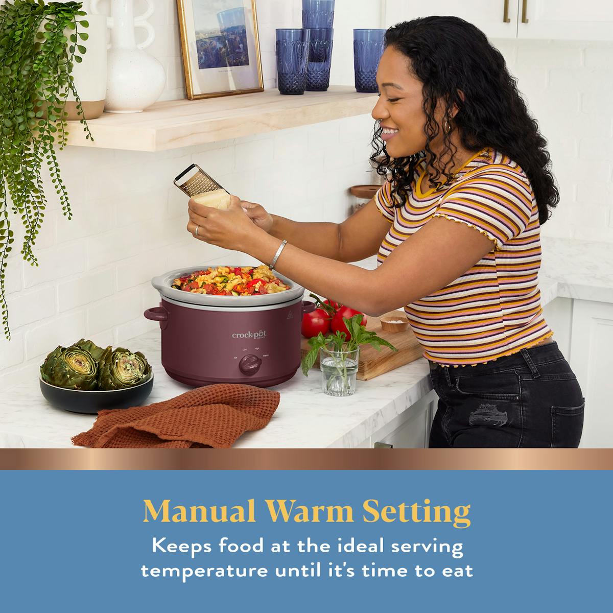 Crock-Pot Design Series 4.5 Qt. Manual Slow Cooker, Lambrusco — Product Information — Product Information B5