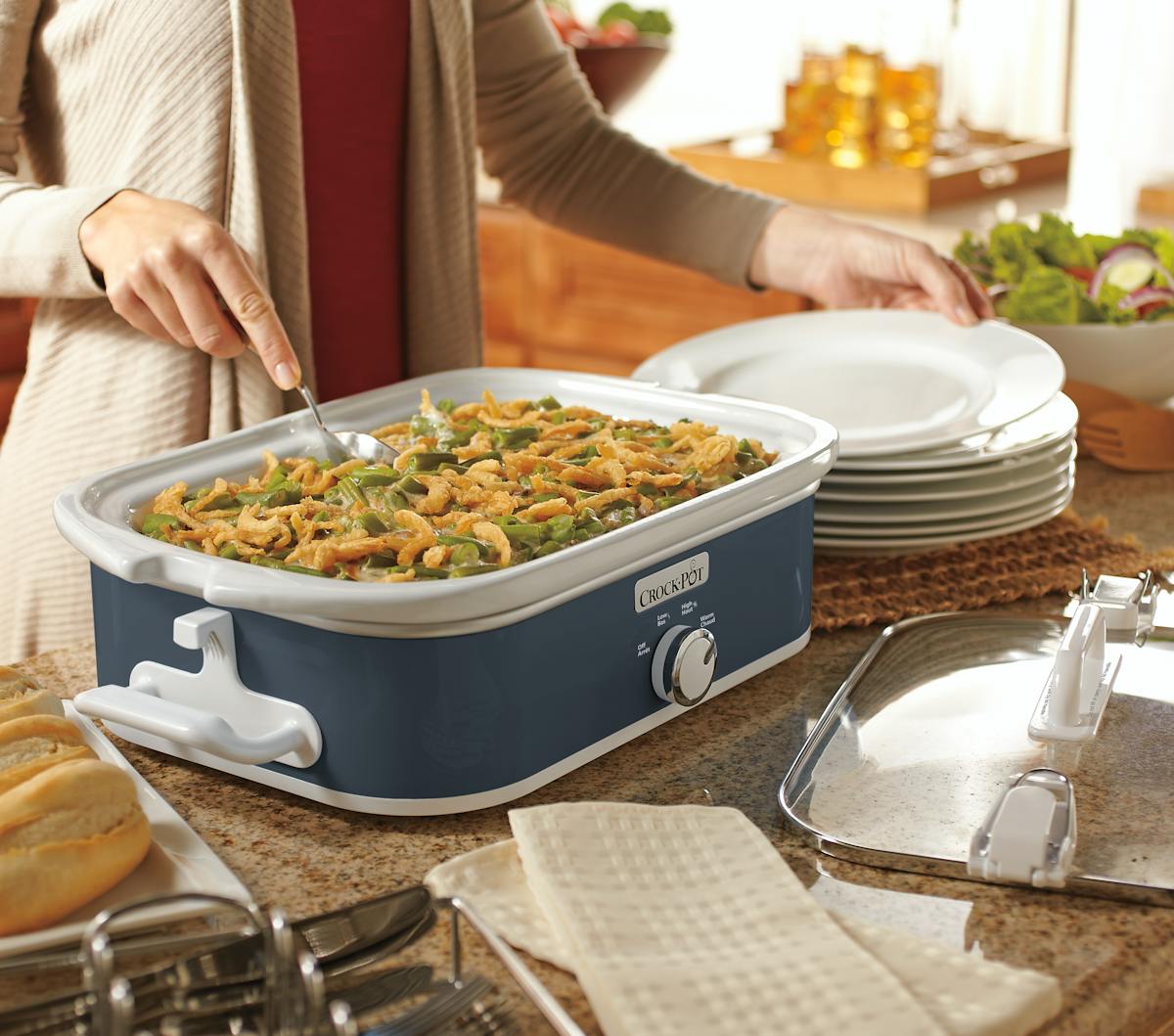 Crock-Pot Manual 3.5-Quart Casserole Crock Slow Cooker, Charcoal | Item Details — Item Information sB