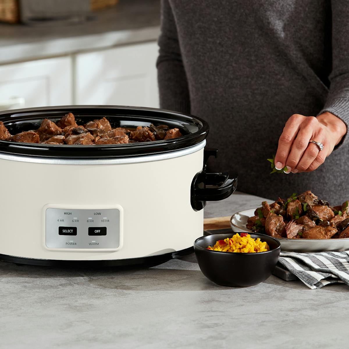 Crock-Pot Manual 6-Quart Cook & Carry Slow Cooker, Silver | Item Details | Product Features iG