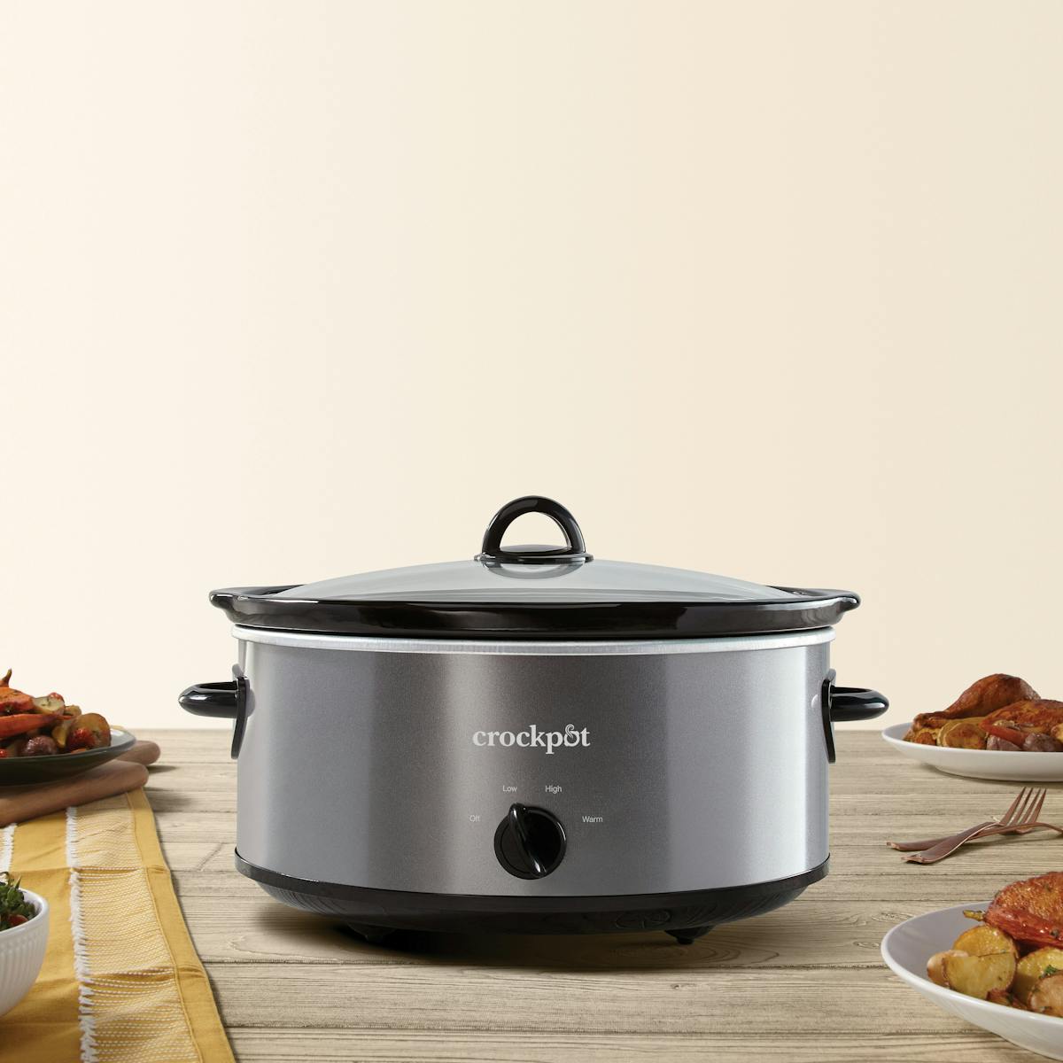 Crock-Pot Manual 7-Quart Slow Cooker, Charcoal — Product Information | Product Features zr