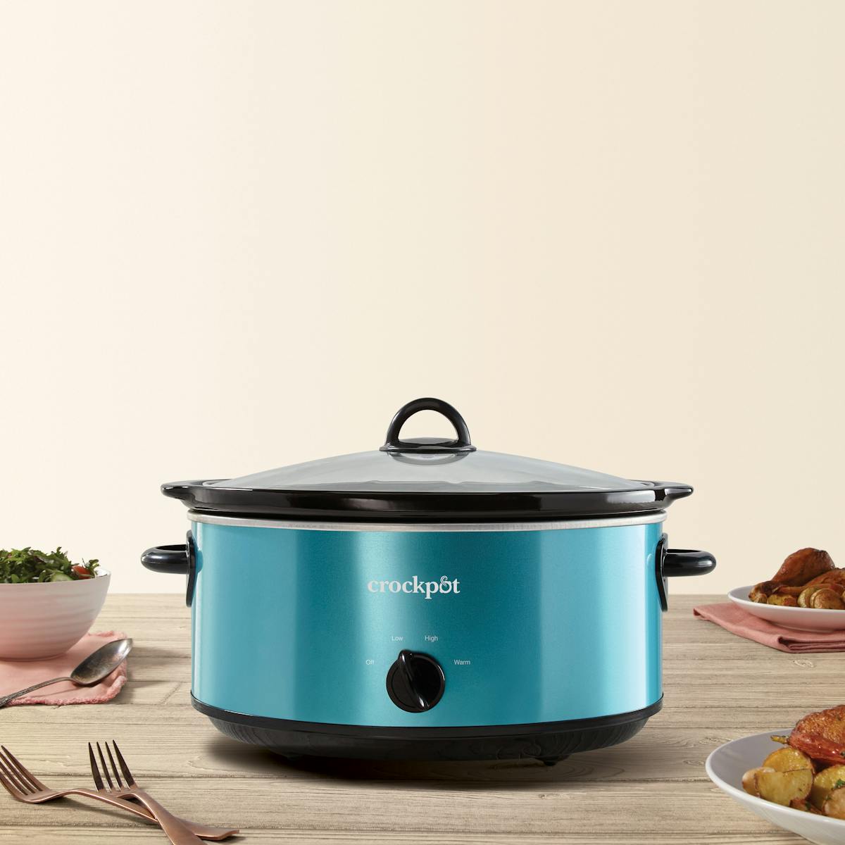 Crock-Pot Manual 7-Quart Slow Cooker, Turquoise | Product Overview | Product Features nP