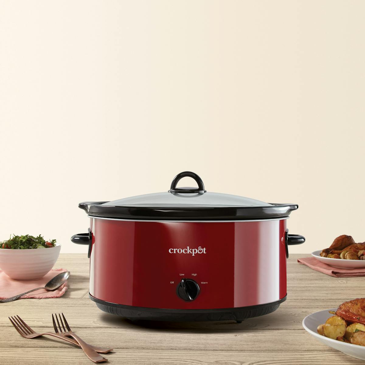 Crock-Pot Manual 8-Quart Slow Cooker, Red Polished — Product Details — Details and Specifications XX
