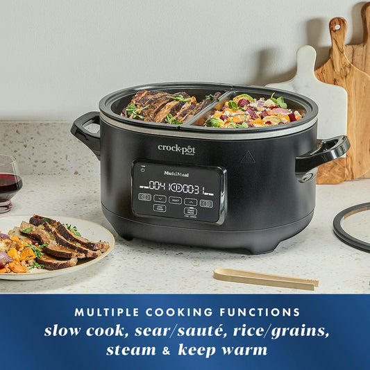 Crock-Pot MultiMeal Multicooker and Programmable Slow Cooker, Speckled Black | Product Overview | Item Overview 8a
