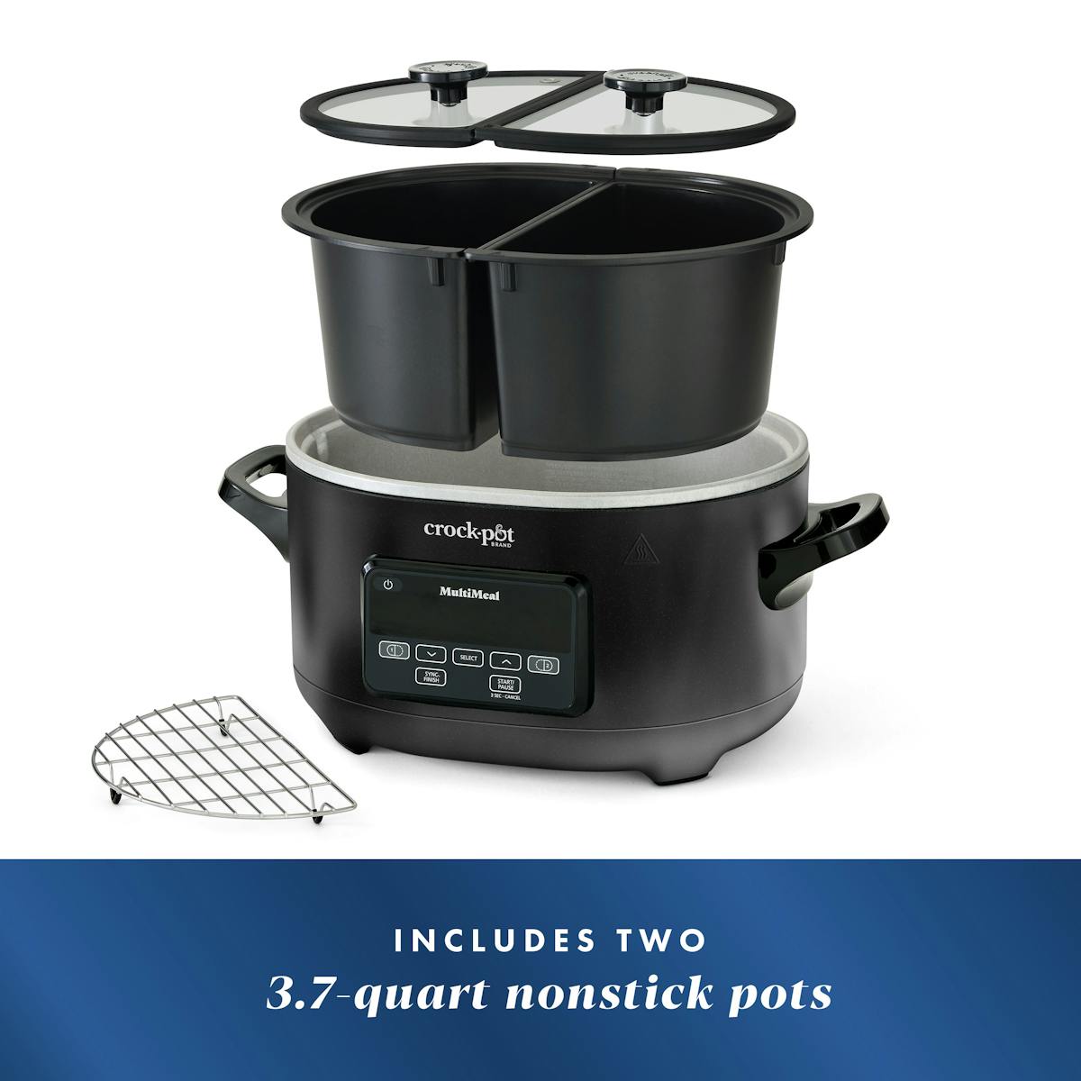 Crock-Pot MultiMeal Multicooker and Programmable Slow Cooker, Speckled Black | Product Overview | Item Overview 8a