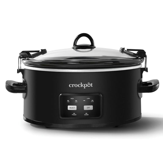 Crock-Pot One-Touch Control 6-Quart Cook & Carry Slow Cooker, Matte Black — Product Information — Item Information oR