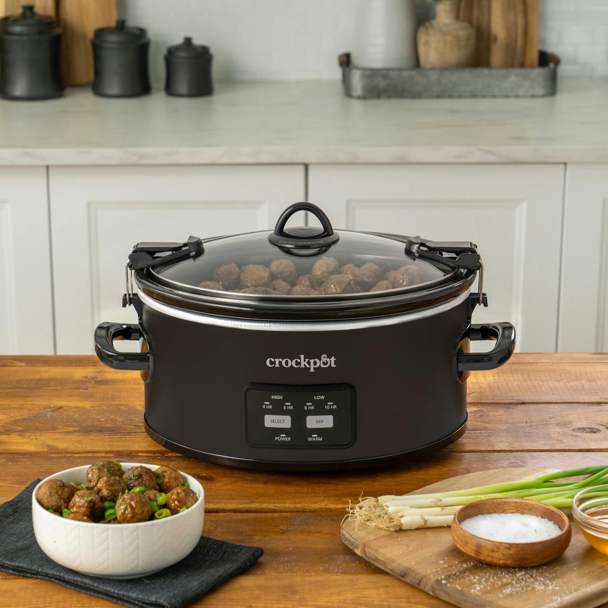 Crock-Pot One-Touch Control 6-Quart Cook & Carry Slow Cooker, Matte Black — Product Information — Item Information oR