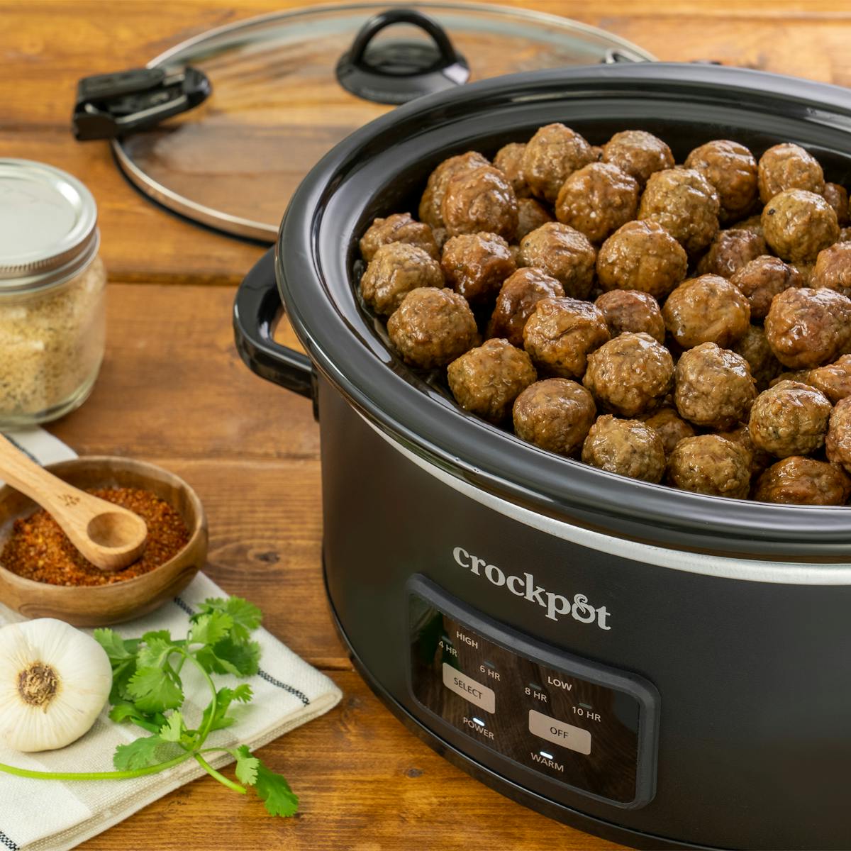 Crock-Pot One-Touch Control 6-Quart Cook & Carry Slow Cooker, Matte Black — Product Information — Item Information oR