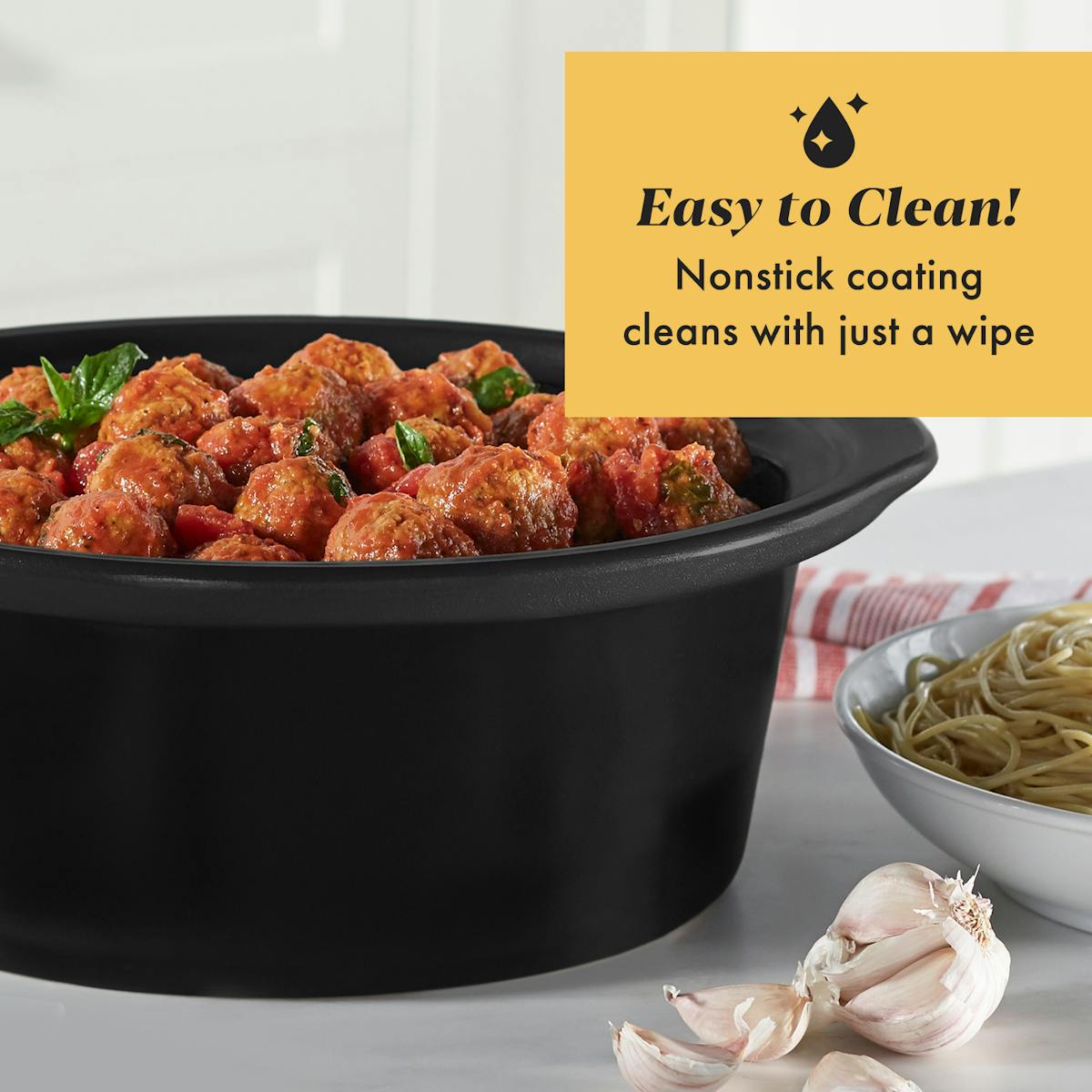 Crock-Pot One Touch Control 6-Quart Easy-to-Clean Slow Cooker, Stainless Steel — Product Information — Product Details vh