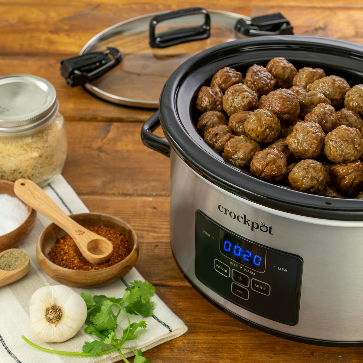 Crock-Pot Programmable 4-Quart Cook & Carry Slow Cooker, Stainless Steel — Product Details — Product Facts jO