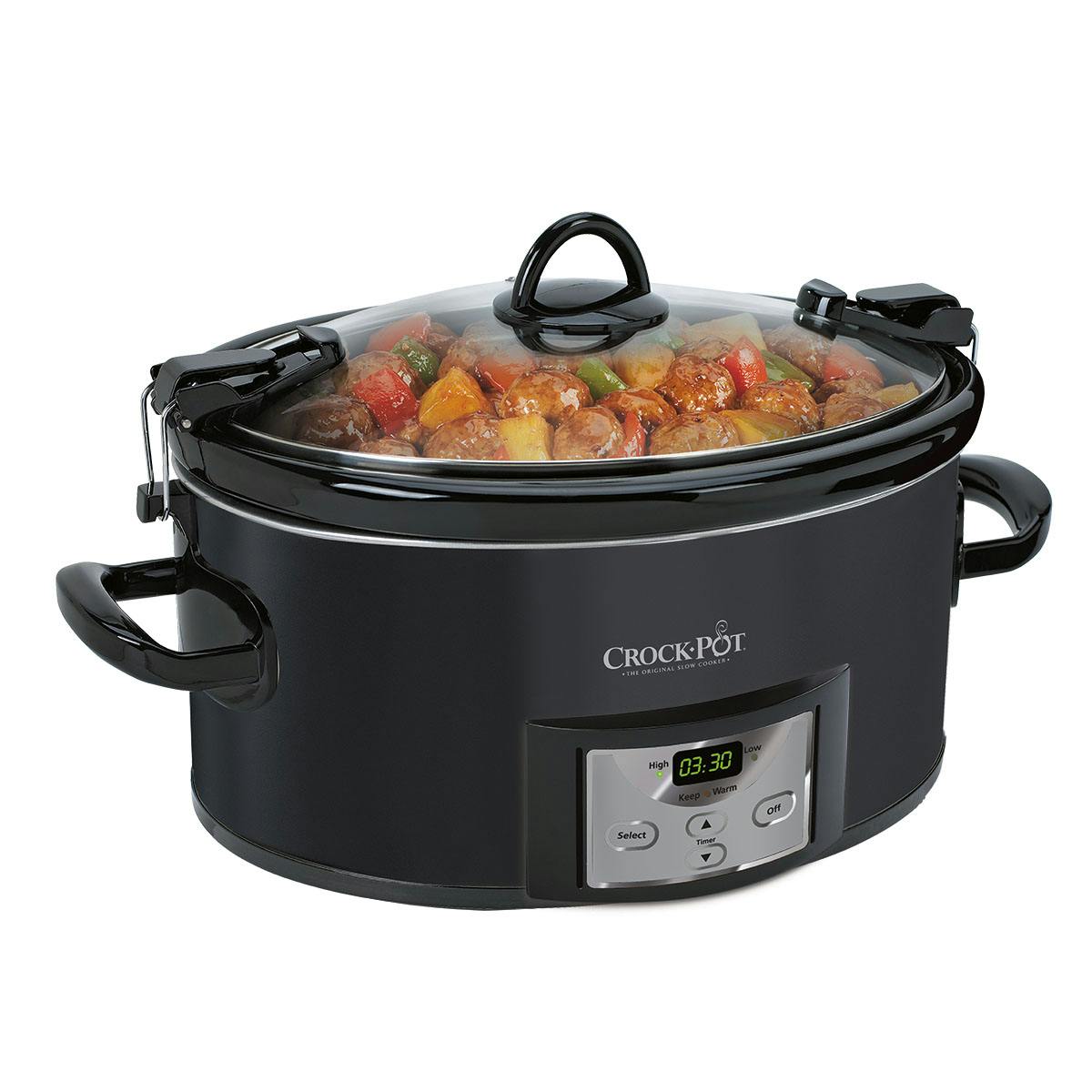Crock-Pot Programmable 7-Quart Cook & Carry Slow Cooker, Black | Product Overview — Full Product Details XP