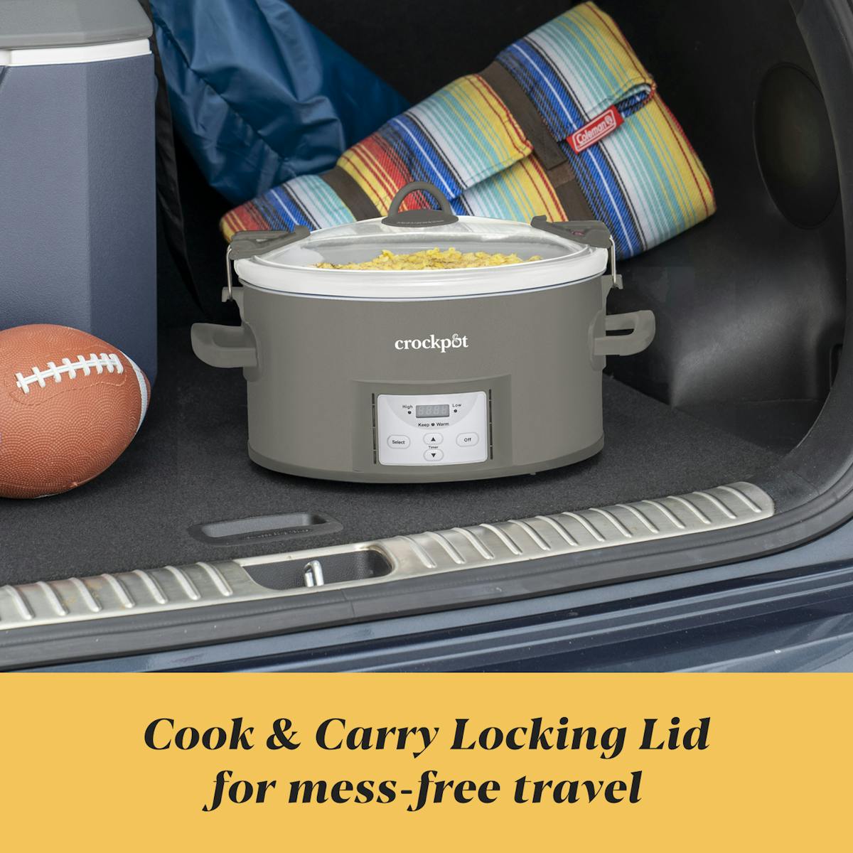 Crock-Pot Programmable 7-Quart Cook and Carry Slow Cooker, Grey — Product Information — Product Information jq