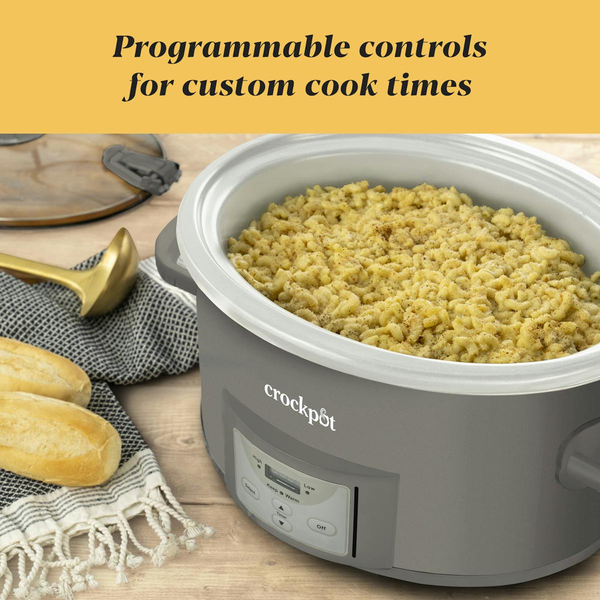 Crock-Pot Programmable 7-Quart Cook and Carry Slow Cooker, Grey — Product Information — Product Information jq