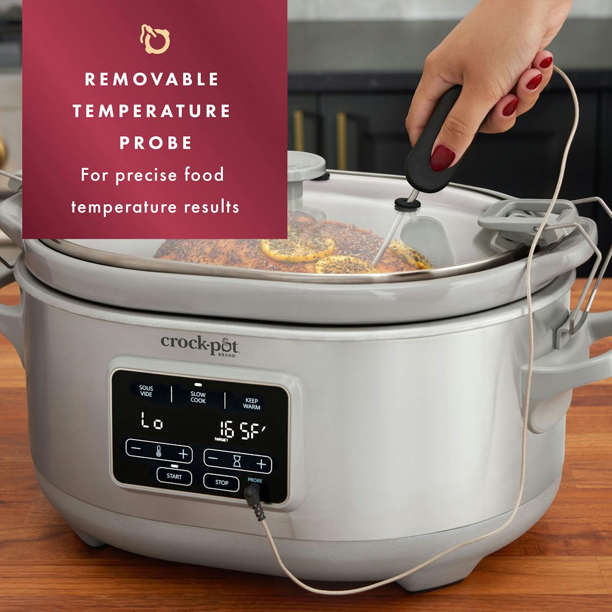 Crock-Pot Programmable 7-Quart Cook & Carry Slow Cooker with Sous Vide, Stainless Steel — Product Details — Details and Specifications 0c