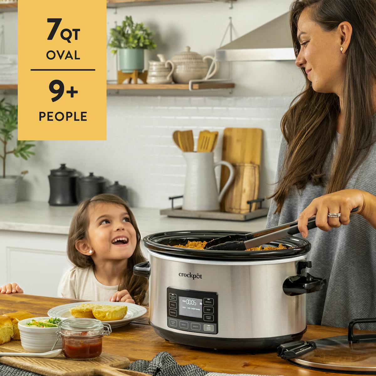 Crock-Pot Programmable 7-Quart MyTime Cook & CarrySlow Cooker, Stainless Steel | Item Details | Product Overview Ff