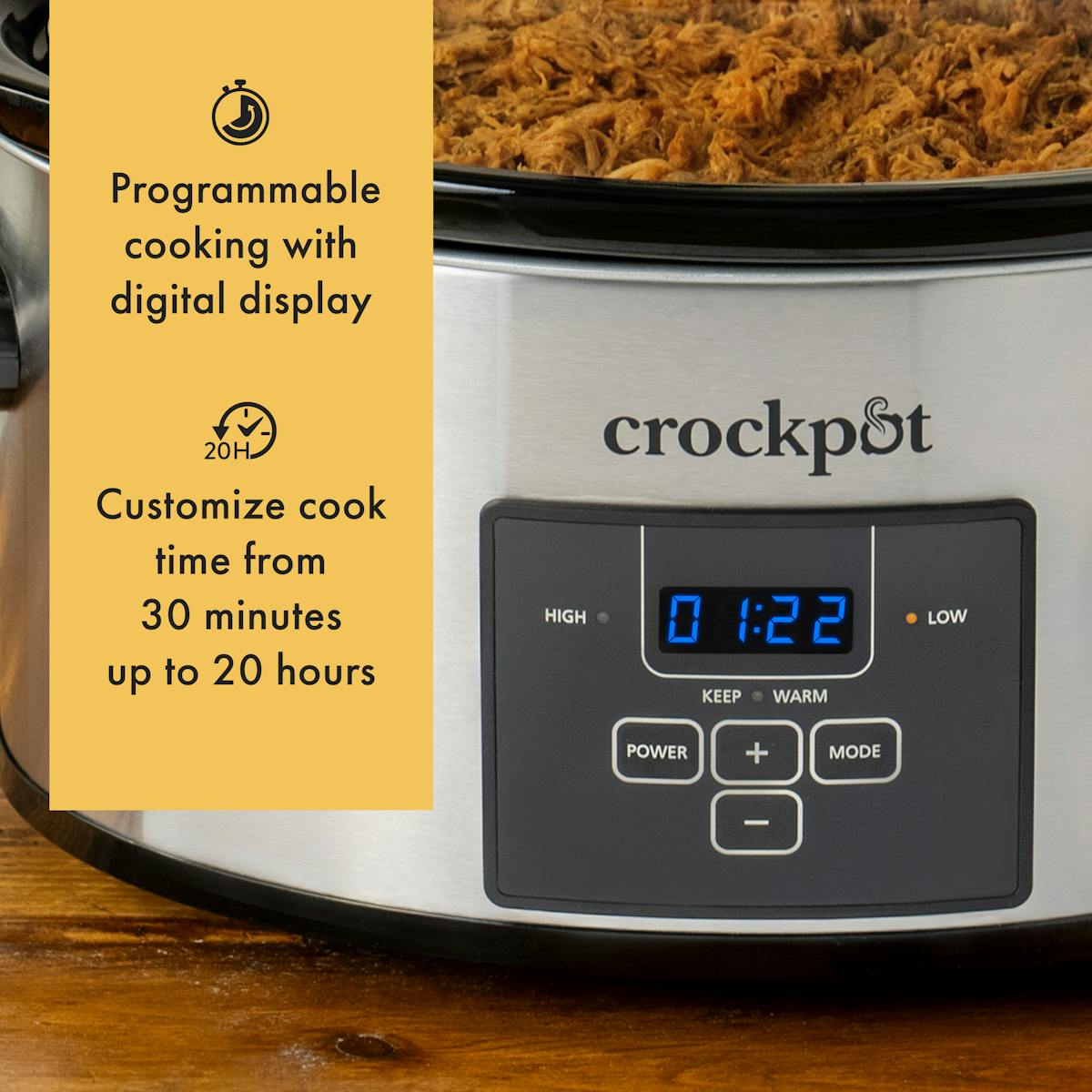 Crock-Pot Programmable Choose-a-Crock Slow Cooker, Stainless Steel — Product Information — Item Information Me